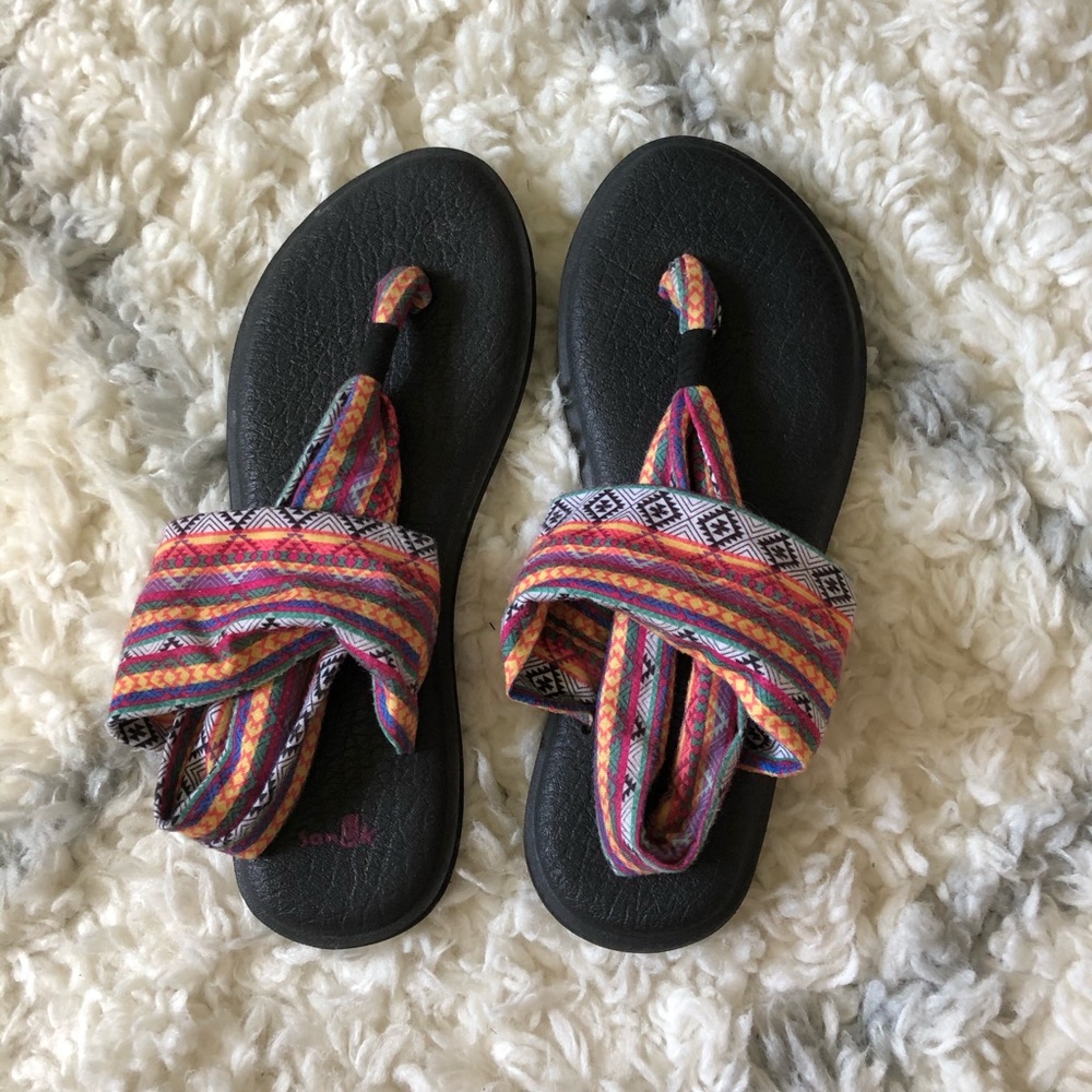 Sanuk yoga sling sandals.